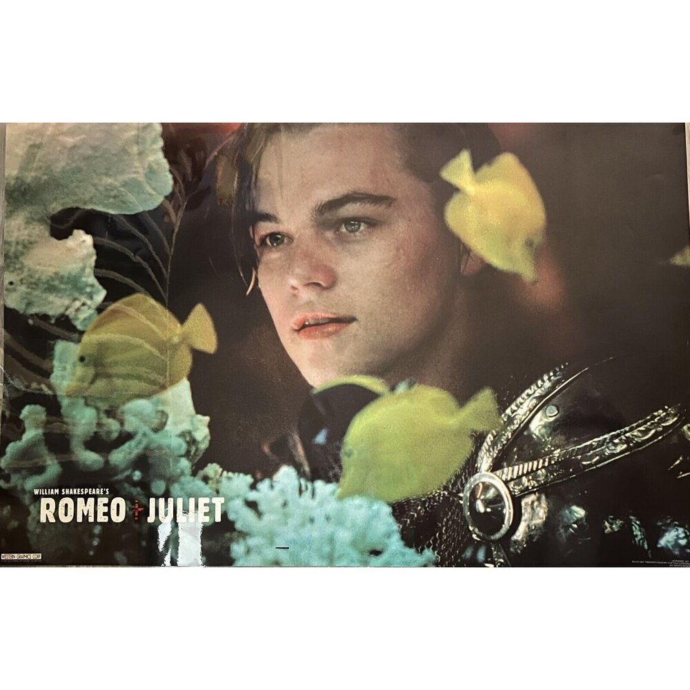 Vintage Leonardo DiCaprio Romeo & Juliet Laminated Movie Poster 1997